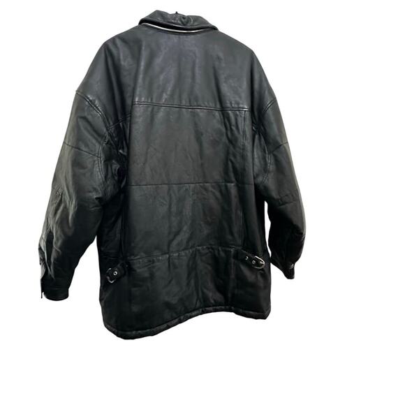 Vintage Wilsons The Leather Experts Men's Leather Zip Up Moto Jacket Size Large - Picture 8 of 10